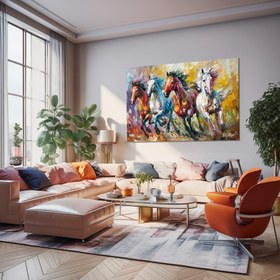 Resim Mutluluk Koşusu - 120x80 ( Çok Satan ) 