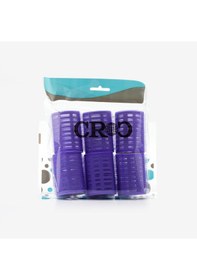 Resim Croc 1215 Büyük Boy Bigudi 6Lı + Saç Pensi 10lu (Cırtlı - Yapışkanlı Bigudi) Mor 