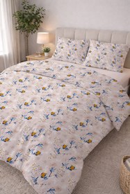 Resim Evmila Minik Çiçekler Desenli Nevresim Takımı - 220x240 Cm Nevresim + 50x70 Yastık kılıfı + 180x200 Cm Çarşaf 