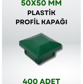 Resim Plastik Profil Kapağı 50x50 Mm 400 Adet - Yeşil 
