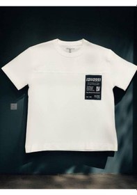 Resim Zekids Erkek Çocuk Pamuklu Baskılı Tshirt-14173 Beyaz 