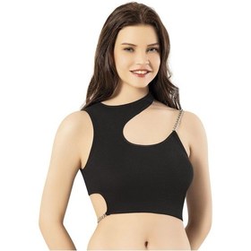 Resim Defnem Crop Body Siyah Siyah 