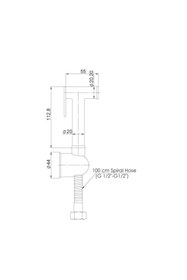 Resim GPD Spiralli Taharet El Duşu Pirinç Altın Sts04-a 