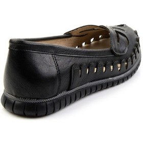 Resim Bambi Siyah Leather Kadın Babet K01140005103 Siyah 