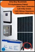 Resim N&D Lighting Orta Boy Buzdolabı+tv+aydınlatma Maxi Mono Solar Paket 3,60kwp 