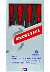 Resim İzeltaş 7 Parça Delikli Torx Uçlu Tornavida Takımı 