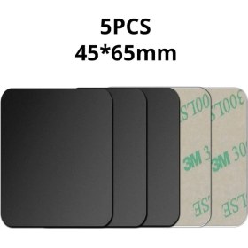 Resim GongtuShop 5 Adet Siyah 45X65MM Stili Lot Metal Plaka Disk Demir Sac Manyetik Araç Telefonu Tutacağı Standı Metal Plaka Mıknatıs Cep Telefonu Tutucu Montajı Için (Yurt Dışından) 