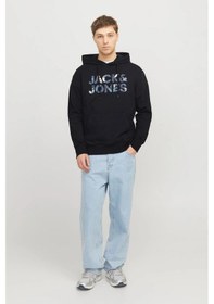 Resim Jack & Jones Erkek Sweat 12268128 Siyah Siyah 