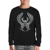 Resim Lord T-Shirt Assassins Creed Wings Siyah Çocuk Sweatshirt 