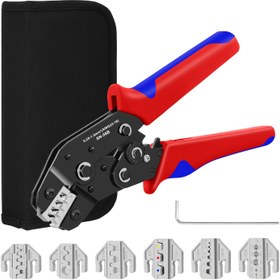 Resim SN-58B 6-Jaw Sıkma Aracı Seti, Dupont, JST, MOLEX Terminali, Önceden İzoleli Tel Terminali, Eşleştirme Bağlantıları, Güneş ve Koaksial Bağlantılar, Çıplak Terminali, XH2.54/PH2.0/VH3.96 Terminali, vb. Mini Manuel Tel Sıkma Aracı Seti 