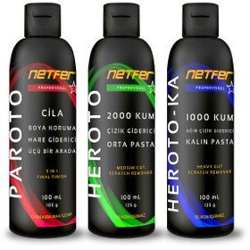 Resim Netfer 3'lü Orta Kalın Pasta Cila Set - 3x100 ml 