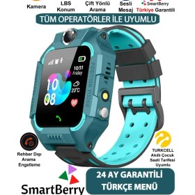 Resim Z2 Lbs Konumlu Akıllı Çocuk Takip Saatilı Arama, Kameralı, Gizli Dinleme Özellikli - Yeşil 