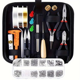 Resim Boncuklama, Takı İpliği ve Takı Tamiri için DIY Takı Yapım Alet Seti ve Boncuk İpliği Araç Kiti 