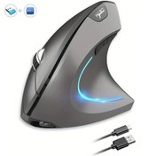 Resim Honeybeeshop Hxsj 2.4g Çift Modlu Kablosuz Şarj Edilebilir Gri Bluetooth Fare Ofis Ve Ev İçin Diğer 