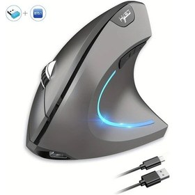 Resim Honeybeeshop Hxsj 2.4g Çift Modlu Kablosuz Şarj Edilebilir Gri Bluetooth Fare Ofis Ve Ev İçin Diğer 