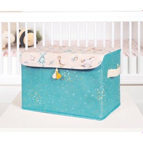 Resim Baby Püsküllü Kapaklı Kutu Düzenleyici Çok Amaçlı Organizer Kutu Maxi Boy (yeşil) 04232 