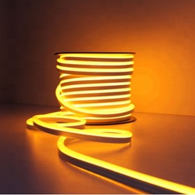 Resim 8 Metre Neon Led Amber 220 Volt Hortum Led Tak Çalıştır Şerit Led Yüksek Işık Su Geçirmez 