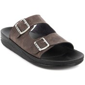 Resim Muya Ditta Anatomik Taban Ayarlanabilir Tokalı Erkek Terlik Kahve Kahverengi 