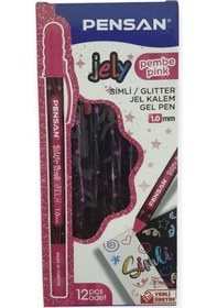 Resim Pensan Jel Kalem 2800 Pembe Jely Glitter Simli 12'li Paket Diğer 