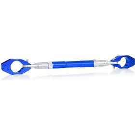 Resim Hightower Motosiklet Gidon Takviye Çubuğu - Mavi, Dayanıklı Off-road Çözümü, Cnc Denge Bar Ve Ergonomik Kontrol 