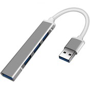 Resim usb 3.0 4 port hub alüminyum alaşımlı slim usb 3.0 splitter hub 