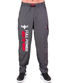 Resim Full Power Gym Oversize Spor Eşofman Altı Siyah Çizgili Antrasit 