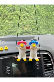 Resim CEBECİOTO SALINCAKTA SALLANAN ÇİFT ÖRDEK AYNA SÜSÜ- OTO AKSESUAR MODEL1 