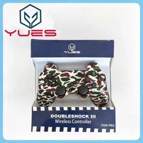Resim YUES PS3 Kablosuz Joystick (Kamuflaj) – DualShock® Tarzı, Titreşim Destekli, Ergonomik Tasarım, USB Şarjlı 