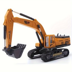 Resim Çocuklar İçin İnşaat Araçları Oyuncak Seti - Manuel ve Geri Çekmeli Plastik Ekskavatör ve Yükleyici, Siyah ve Kahverengi, 3-6 Yaş Çocuklar İçin Uygun - Eğlenceli Noel ve Cadılar Bayramı Hediyeleri 