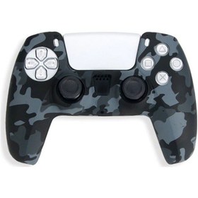 Resim Ps5 Controller Kamuflaj Seri Koruyucu Silikon Kılıf Model-9 