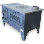 Resim Altaş Camlı Altaş Kuzine Soba 4 Mm Çok Amaçlı Bahçe Tipi Kuzine Soba Özel El Yapımı Soba 