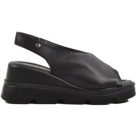 Resim Siyah Yüksek Taban Kadın Terlik Pc-7533 Z Siyah 