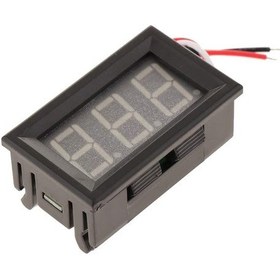 Resim 0-30V 3 Kablolu Dc Kırmızı Voltmetre 