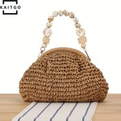 Resim Moda Kadınlar için Saman Tarzı Dokuma Clutch Çanta - Hafif Yüksek Kaliteli Kağıt Malzeme, Tokalı Kapatma & Polyester Astar, Seyahat, Tatil, Günlük Boş Zamanlar İçin Düz Renkli Basit Tasarım (Haki/Gül Kırmızısı/Bej/Pembe/Yeşil/Mavi), Sevimli Cüzdan, Seyahat Aksesuarı, Minimalist Aksesuar, Dayanıklı Omuz Askısı 