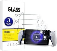 Resim X-Dision [3 adet] Sony PS5 Playstation portal ekran koruyucu film, 2.5D koruyucu film [9H sertlik, kırılmaz] sertleştirilmiş cam folyo 