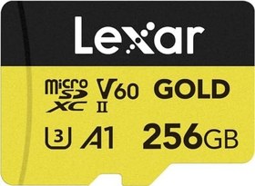 Resim Lexar 256GB Professional GOLD V60 280mb UHS-II Micro Sd Hafıza Kartı 
