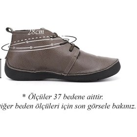 Resim Gönderir Gönderi R Kadın Vizon Antik Bağcıklı Hakiki Deri Comfort Bot Dkzb02842661 