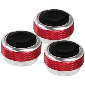 Resim YıldızTuning Ford Focus Klima Düğmesi Kalorifer Düğmesi Kırmızı 2005-2014 