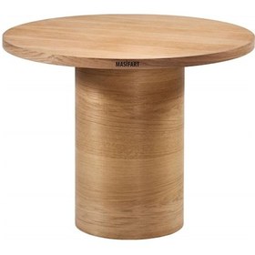 Resim Masifart Taus 90 Lık Meşe Dar Silindir Masa Cilasız Ham Ham 
