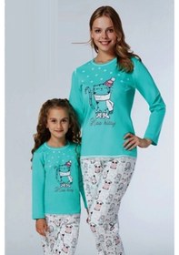 Resim Roly Poly Kız Çocuk Bisiklet Yaka Pijama Takım (2956) (1-4 Yaş) 