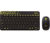 Resim Mk240 Kablosuz Klavye Mouse Set Sarı Siyah Logitech