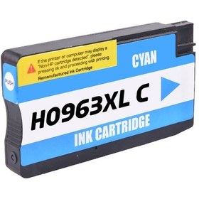 Resim Hp 963xl 3ja27ae Uyumlu Mavi Kartuş - Hp 9010 9012 9013 9016 9020 
