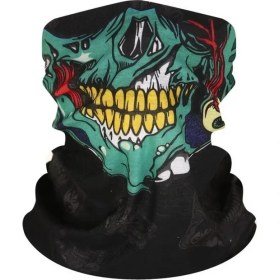 Resim Chaoduo Shop E723425A Stili Tek Boyut Skull Print Bandana Balaclava Full Face Mask Scarf Outdoor Fishing Hunting Hiking Cycling Neck Gaiter Face Cover Shield (Yurt Dışından) 