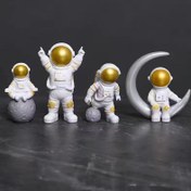 Resim 4 adet Astronot Masa Süsü, Havacılık Tutkunları İçin, Parti Sahne Dekorasyonu, Ev Oturma Odası TV Dolabı Dekorasyonu, Ofis Dekorasyonu, Araba Süsleri İçin Uygun 