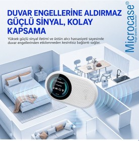 Resim Microcase 4g Lte Taşınabilir Mobil Wifi Modem Sım Kartlı Type-c Şarj Destekli Al5794 