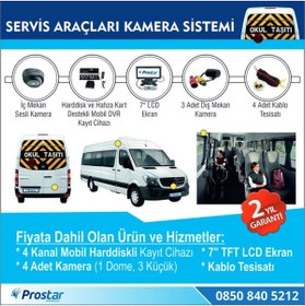Resim Harddisk Hariç Okul Servisi Araç Kamera Seti 