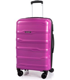 Resim Polo&sky Azra Model Mor Pp Kırılmaz 4'lü Kabin Boy + Orta Boy + Büyük Boy Makyaj Valiz Seti Mor 