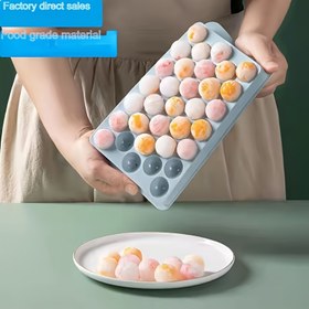 Resim Yaratıcı Evde Buz Küpü Kalıbı Kolay Çıkarma Küresel Buz Tepsisi Kapaklı Ev Buzdolabı İçin, 3D Yuvarlak Buz Küpü Yapıcısı, Plastik Elmas Şekilli Buz Kalıbı, DIY Küresel Buz Topu Yapıcısı, Mutfak Aracı 