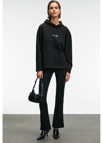 Resim Grimelange Lysavıne Kadın Esnek Kumaşlı Slim Fit Siyah Pantolon siyah 
