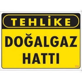Resim Uyarı Levhası Doğalgaz Hattı 